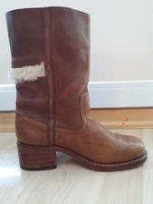 Original FRYE Vintage Campus Echtleder Lammfell Stiefel 39