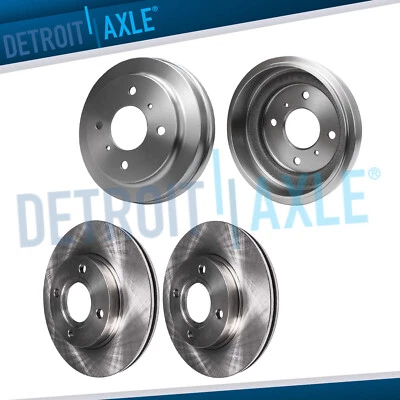 Front Brake Rotor & Rear Drums for 1.8L 2000 2001 2002 2003 - 2006 Nissan Sentra - Image 1 of 4