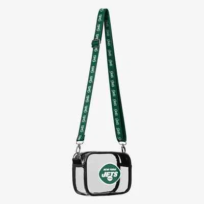 NFL New York Jets Stadium Team Stripe Clear Crossbody Bag by FOCO - Image 1 of 2