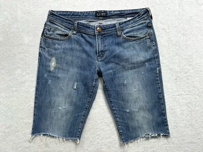 Genuine Authentic Armani Distressed Cut Off Denim Shorts Size 31 Waist - Image 1 of 4