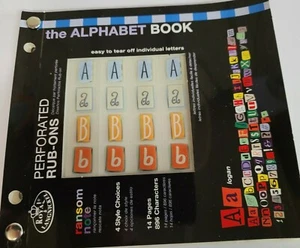carnet alphabet décalque par frottement rub-ons scrapbooking carte - Imagen 1 de 5