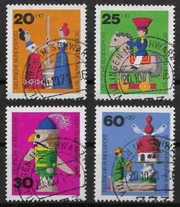 Bund 1971 o Satz Mi 705-08 Wohlfahrt Holzspielzeug Reiter Nussknacker 02503G - Bild 1 von 5