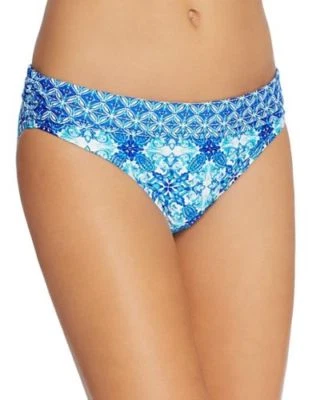  NUEVO La Blanca Cristal Verdadero Azul Goddes Traje de Baño Bikini Parte Inferior Talla 4 Acanalado Foto 1 de 2