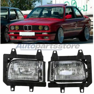 Luz antiniebla de conducción de parachoques delantero para BMW E30 318i 318is 325i 85-93 lente transparente CAO Foto 1 de 4