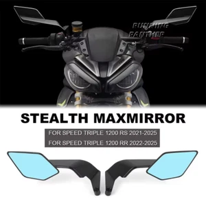 For Speed Triple 1200 RS RR 2021-2025 Stealth Max Mirror Side Rearview Mirrors - Picture 1 of 14
