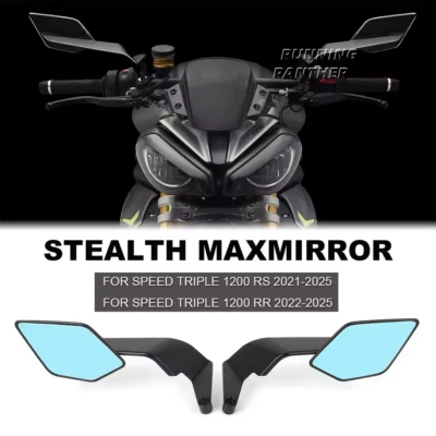 For Speed Triple 1200 RS RR 2021-2025 Stealth Max Mirror Side Rearview Mirrors  - Image 1 of 4