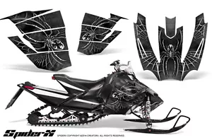 ARCTIC CAT SNOPRO RACE 500 600 SNOWMOBILE CREATORX GRAPHICS KIT SPIDERX SILVER - Picture 1 of 1