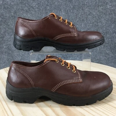 Женские безопасные ботинки Thorogood 8 EE коричневые кожаные на шнуровке комфортные на танкетке каблуки - Изображение 1 из 4