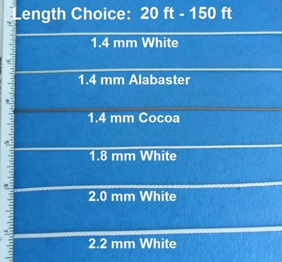 1.4mm 1.8mm 2.0mm 2.2mm Blind Shade Lift Pull Cord String 20 - 150 FEET 3 Colors - Image 1 of 2