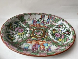 Rose Medallion Antique Chinese Oval Platter. 19th Century Raised Hand Painted 10 - Picture 1 of 23