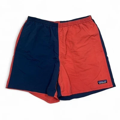 Pantalones Cortos Patagonia Para Hombre Bolsos Naranja Azul Marino Divididos Medianos Aire Libre Senderismo Informales Foto 1 de 4