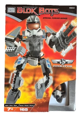 Mega Blocks Transforming Blok Bots 9344 Special Forces INTERCEPTOR 2002 - Image 1 of 3
