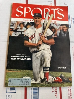 Sports Illustrated 1 de agosto de 1955 Ted Williams Boston Red Sox Salón de la fama Foto 1 de 4