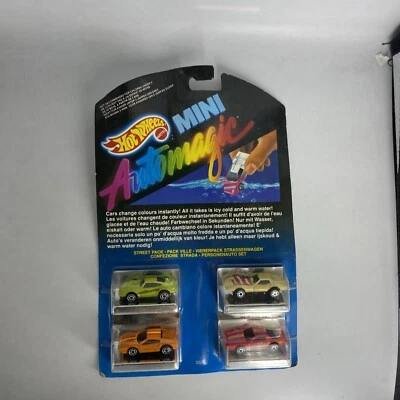 Hot Wheels Mini Automagic Street Pack Corvette Ferrari Porsche 1988 - Immagine 1 di 4