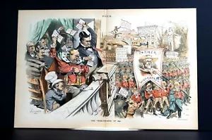 Wide Awakes Farmers 1890 McKINLEY REED CLEVELAND ZOLLREFORM LANDWIRTSCHAFT Kunstdruck - Bild 1 von 11