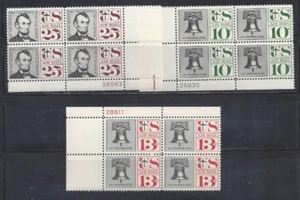 SCOTT # C57-C59-C62 - 3 MINT PLATE BLOCKS of 4 - MNH-OG-XF-Air Mail - Picture 1 of 1
