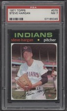 1971  Topps - Steve Hargan - #375  Cleveland Indians PSA 7