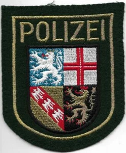 Polizei SAARLAND 80er Jahre GRÜN Abzeichen Police Patch Ärmelabzeichen inaktuell - Bild 1 von 1
