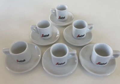 Set tazzine caffe e piattini da bar Segafredo - Image 1 of 2