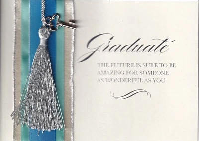 PAPYRUS GRADUATION CARD NIP MSRP $8.95 KEY CHARM CARD (L5) - Image 1 of 3