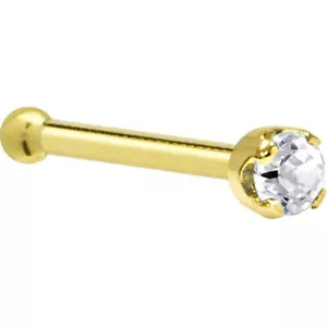 Anello naso osso calibro 0,030 carati 2 mm moissanite tester passaggio diamanti oro 14K oltre 18 - Foto 1 di 7
