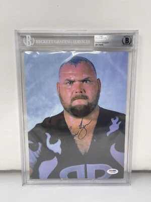 Bam Bam Bigelow Signed Encapsulated 8x10 Photograph Beckett PSA/DNA COA - Image 1 of 3