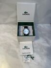 Lacoste Men's 3-Chronograph Watch In Box Silver- 2010070 With Price Tag