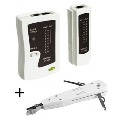 ✅Netzwerktester + LSA Werkzeug Netzwerk - Kabeltester  RJ11 | 12 RJ45 Cat 3 - 7 - Bild 1 von 3