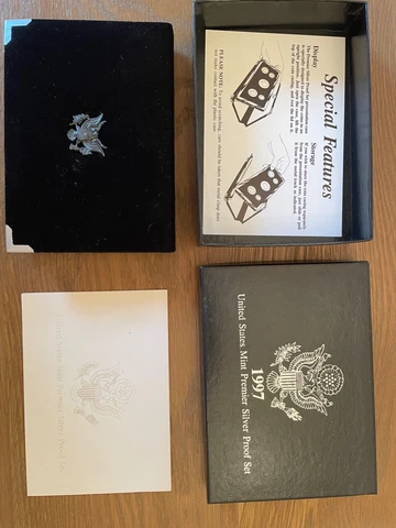 1997 UNITED STATES MINT PREMIER SILVER PROOF SET - 90% Silver & COA Cover