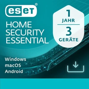 ESET Home Security Essential (2024) 3 Geräte 1 Jahr PC/Mac/Android Download NEU - Bild 1 von 1