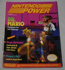 1990 Nintendo Power #18 Dr. Mario w/ Mega Man III Poster - Castlevania III, Sola - Picture 1 of 9