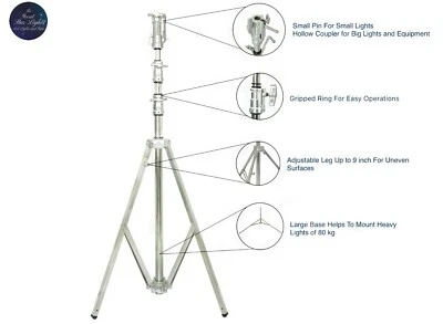 Combo TGSL Soporte de Luz de Doble Elevación para Paneles LED, Reflectores y Brazos de Pluma Foto 1 de 4