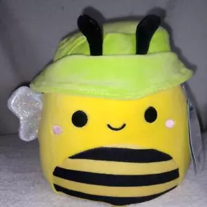 Squishmallows Sunny the Bee en sombrero cubo verde 7,5" H nuevo con etiquetas - Imagen 1 de 2