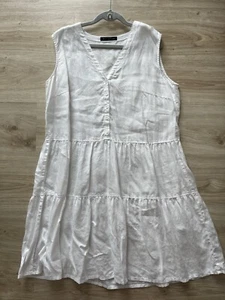 Betty Barclay Kleid Tunikakleid Weiss 100% Leinen Gr. EUR 44 Wie Neu - Bild 1 von 4