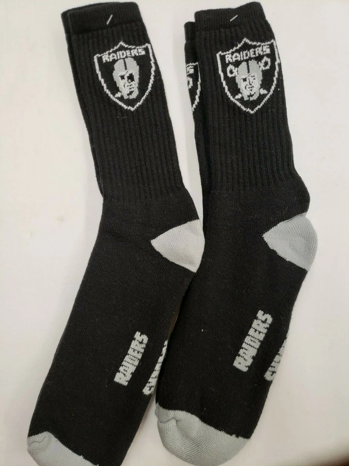 NFL Oakland Raiders Mens Socks - Size: 10-13, New (Lot of 2 Pair - TC) - Image 1 of 1