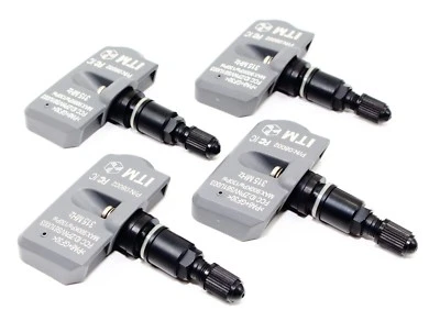 4 315mhz 2004-2019 TPMS Tire Pressure Sensors GMC Sierra Matte Black Valve Stems - Image 1 of 4