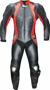 MOTORRADKOMBI KOMPLETT AUS ECHTEM RINDSLEDER Mod: Pfeilrot - Bild 1 von 3