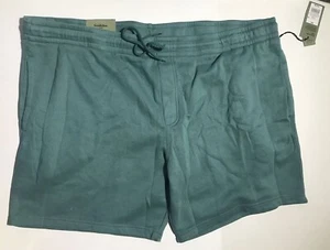 NWT Goodfellow & Co Men's Shorts Fleece Pull On Teal Green Inseam 8.5" Size 4XL - Picture 1 of 4