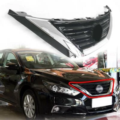 For 2016 2017 2018 Nissan Altima ABS Style Grille Front Upper Hood Grill Chrome Foto 1 de 4