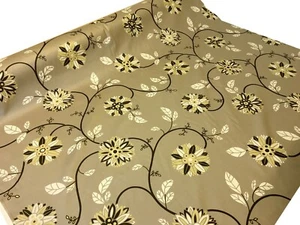WOW 70% OFF! 100% Cotton Sateen Floral Beige Cream Curtain Blind Fabric Material - Picture 1 of 4