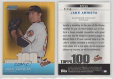 2010 Bowman Chrome Topps 100 Prospects Gold Refractor /50 Jake Arrieta Rookie RC