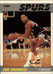 Dave Greenwood San Antonio Spurs 1987-88 Fleer Basketball Card #45 (SET BREAK) 