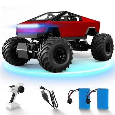 Large RC  Truck, 2.4Ghz 1/8 Scale Model Racing Fast  truck RED with lights - Image 1 of 4