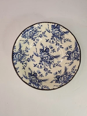 Colonial Rose Blue Wood & Sons Cereal Soup Salad Bowl Discontinued England 6.5" - Image 1 of 4