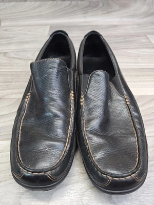 Mocasín Cole Haan Tucker para hombre talla 12 M zapatos venecianos sin cordones de cuero negro C03557 Foto 1 de 4