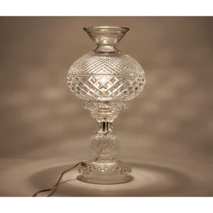 Waterford Crystal Inishmore Alana Hurricane Lamp 14" Ireland - Picture 1 of 15