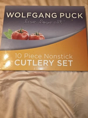 Wolfgang Puck Juego de cubiertos antiadherentes de 10 piezas 5 cuchillos, picadora de chef, hueca Foto 1 de 4