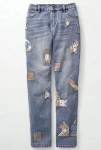 Coldwater Creek Wanderlust Patchwork Boyfriend Jeans - Größe - 12 - Bild 1 von 6