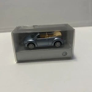 Volkswagen Beetle Drop Top Blue Model Car 1:87 Wiking D-12099 Berlin - Picture 1 of 5