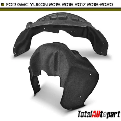 2x Forros interiores de guardabarros PET para GMC Yukon 2015 2016 2017 2018 2019 2020 SUV trasero Foto 1 de 4